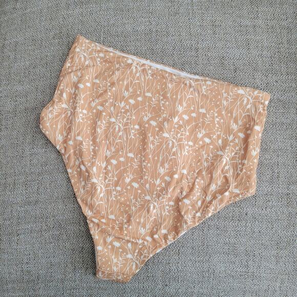 Dippin' Daisy's high rise yellow mustard floral swim bottom Size S - Picture 6 of 8